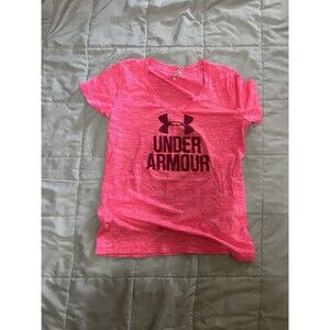 Under Armour Women’s Heatgear Pink  T Shirt Size  XS Preowned